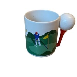 Hallmark Golf Ball & Tee Handle Ceramic Coffee Tea Mug Cup 12oz